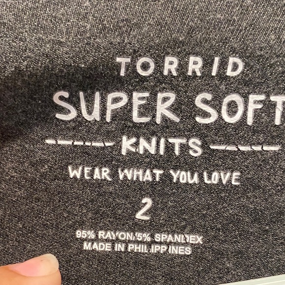 Torrid Dark Gray Open-Front Cardigan Size 2 - Picture 2 of 4